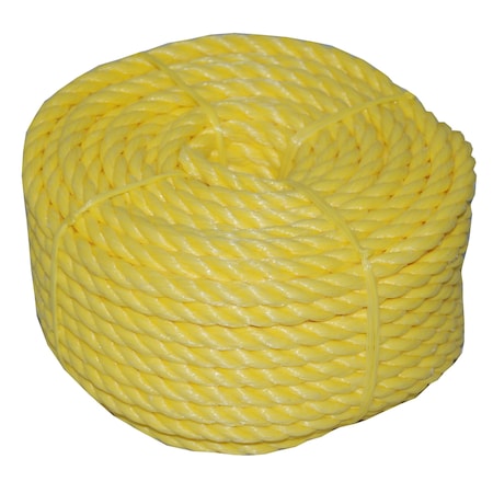 T.W. Evans Cordage Co. 5/8. x 100 ft. Twisted Polypro Rope Coilette Yellow 31-055